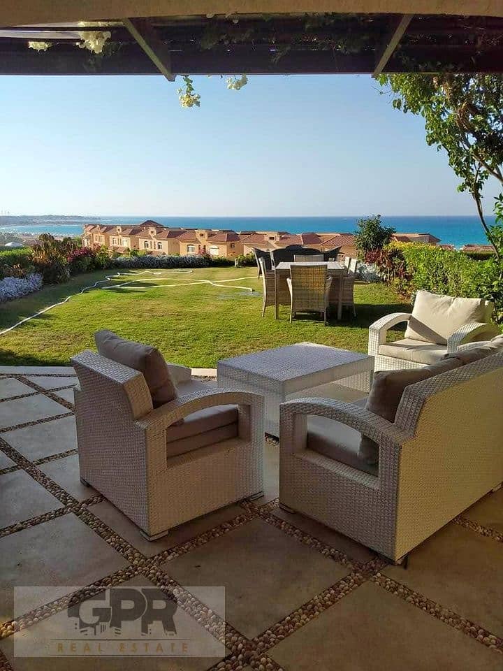 for sale 100% sea view twin chalet 3 Beds in telal sokhna near to porto / أكبر توين شاليه متشطب للبيع في تلال السخنة بسعر مميز أول سكن 15