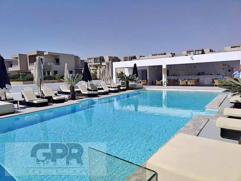 sea view&lagoon garden chalet in azha sahel / شاليه بالمطبخ والتكييفات +رؤية كاملة للبحر للبيع في ازها الساحل الشمالي 10