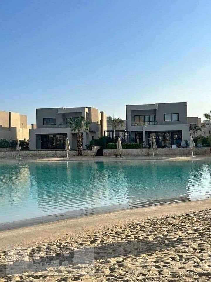 sea view&lagoon garden chalet in azha sahel / شاليه بالمطبخ والتكييفات +رؤية كاملة للبحر للبيع في ازها الساحل الشمالي 13