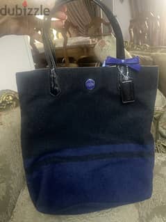 Original wool coach bag (blue / black)