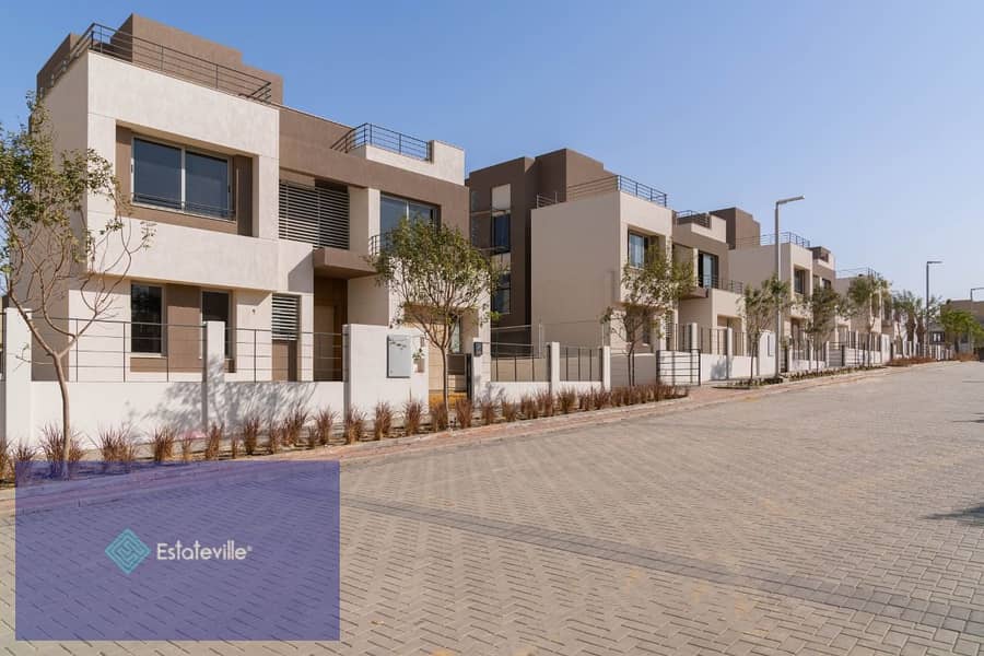 Townhouse Corner for sale in installments over 8 and a half years in Palm Hills Compound, Fifth Settlement 1