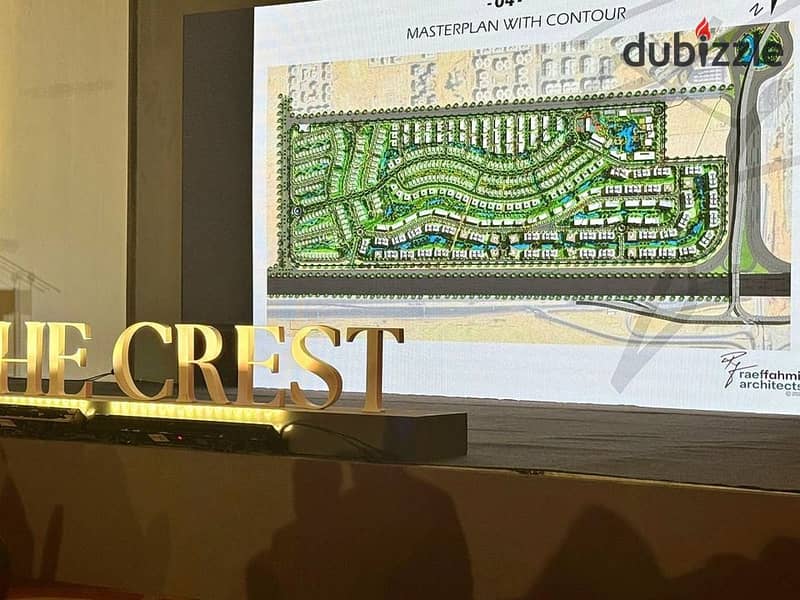 On the 90th, Fifth Settlement, 120-meter apartment inside a compound next to Mivida and Emaar from Alcazar Company, The Crest Compound 7