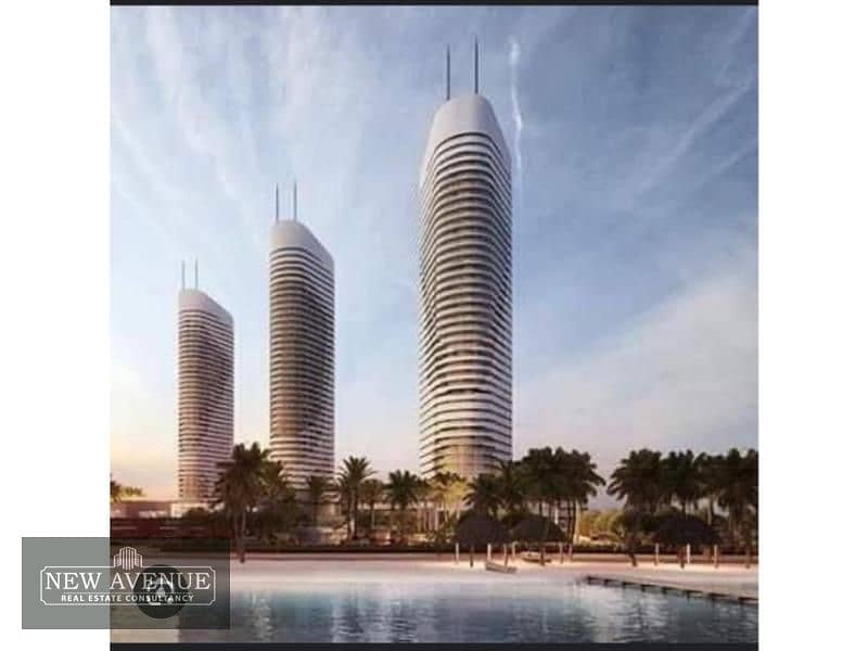 Sea and lagoon view apartment at El Alamin Towers 1