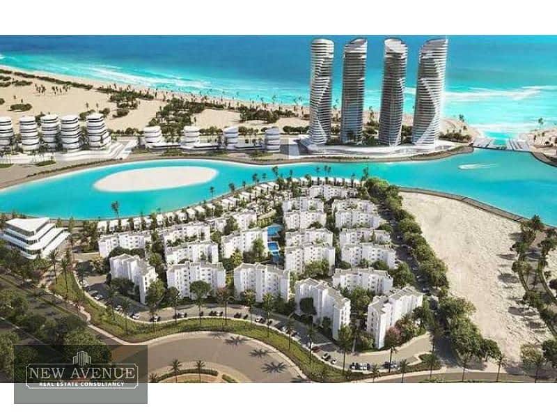 Sea and lagoon view apartment at El Alamin Towers 2