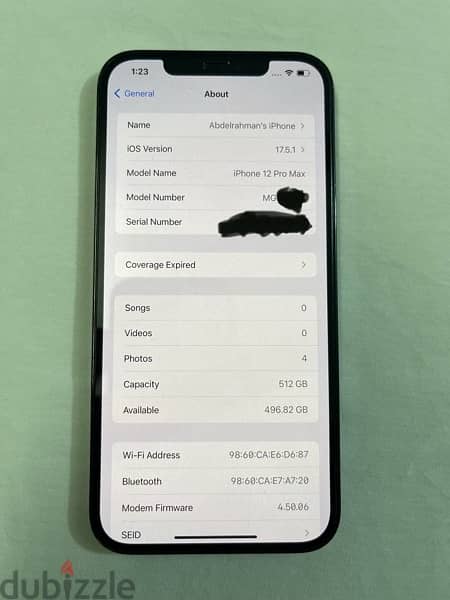 IPHONE 12 Pro Max (512GB) فاصل Face ID 2