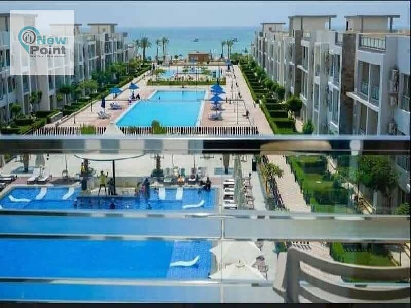 Duplex directly on the sea, finished with air conditioners and natural gas, immediate delivery, for sale in Aroma Ain Sokhna Village 2