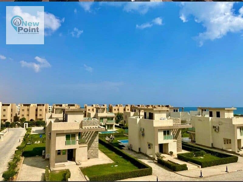 Duplex directly on the sea, finished with air conditioners and natural gas, immediate delivery, for sale in Aroma Ain Sokhna Village 13