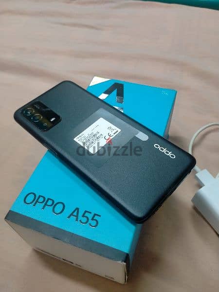 oppo a55 128/4+3 بلزقة الضهر مفهوش خربوش 5