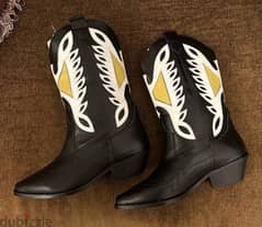 Genuine leather Cow boy half boots