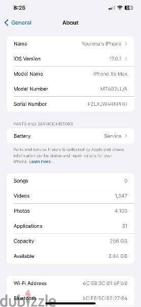 Iphone Xs Max 256g 6