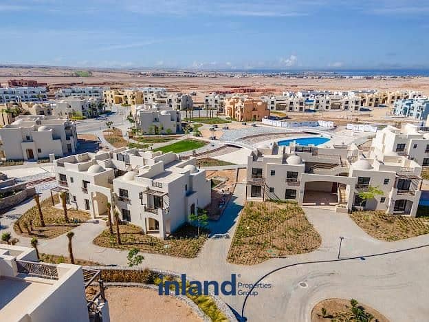 شاليه 3 غرف للبيع مكادي هايتس البحر الأحمر - Makadi Heights Red Sea Resort صف اول علي البحر بخصم 3 مليون عن سعر الشركه 5