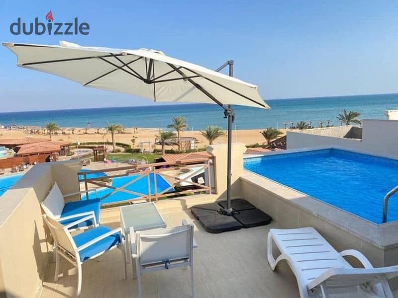 للبيع شاليه 3 غرف ارضى بجاردن + استلام فورى + Sea View فى العين السخنة بقرية بلو بلو Blue Blue 5