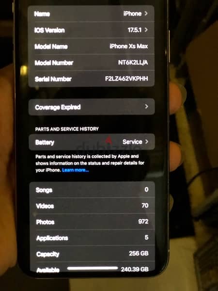 Iphone xs max 256 with out Box 7