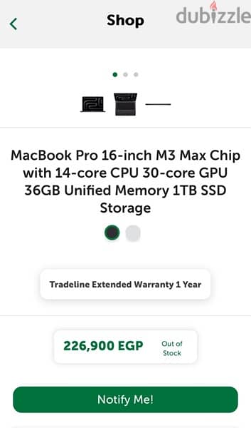 Macbook Pro M3 Max 36GB 16 Inch 1 tera جديد تماما عربي بضمان سنة 5