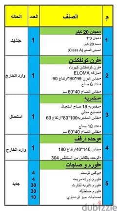 معدات حلواني للبيع