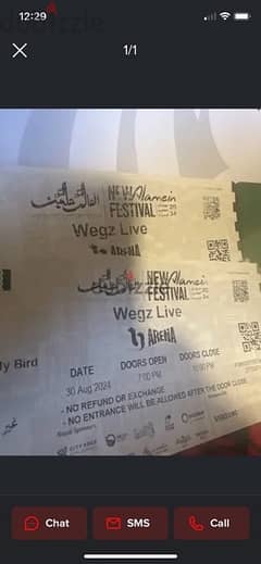 wegzo Concert Vip Ticket Alexandria 30/8  ويجز تذكرة حفلة 0