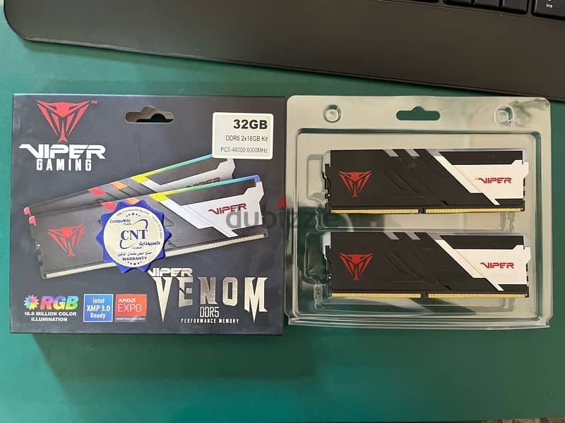 Patriot viper venom RGB DDR5 ram (2x16) 32GB 6000mhz kit 3