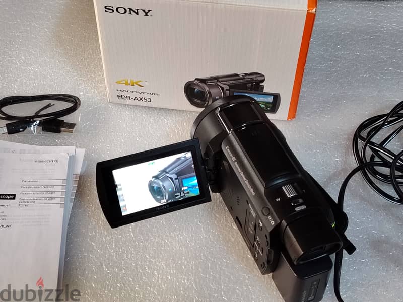 سوني4K فيديو كاميرا زيرو  SONY FDR-AX53 Ultra HD 4K Video Camcorder 2