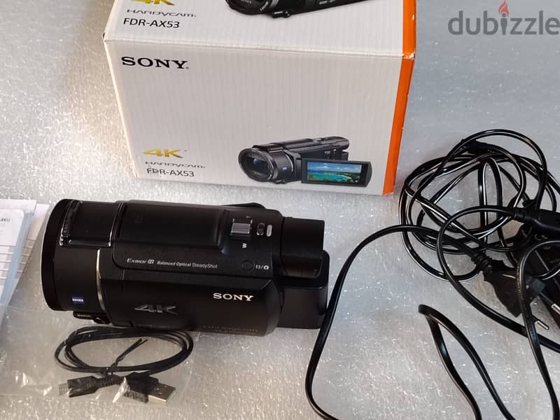 سوني4K فيديو كاميرا زيرو  SONY FDR-AX53 Ultra HD 4K Video Camcorder 1