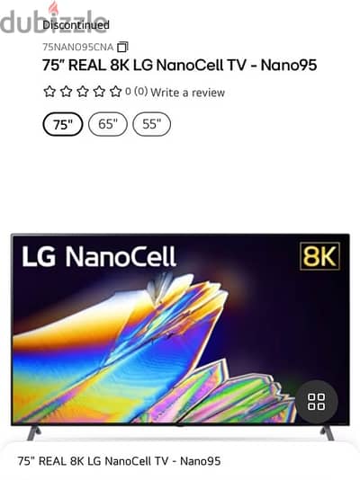 LG nano cell 8k