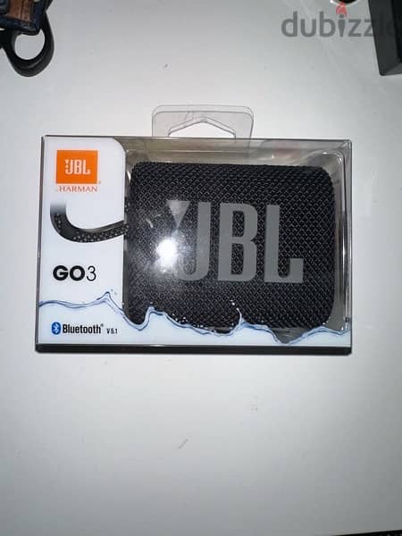 سماعه JBL GO 3 للبيع جديده بدون اي استخدام مع ضمان ١٨ شهر 0