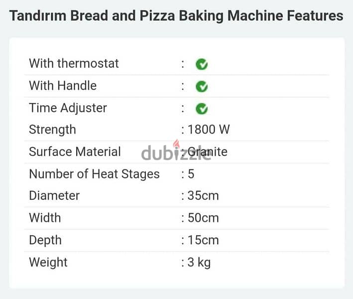 Electric granite Pizza and Bread maker, bought from Turkey a year ago 2