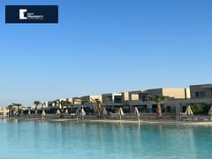 Best Location in Azha North, Chalet with Private Garden Direct on Lagoon, with Installments till 2033