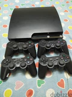 Playstation 3 SLIM with Four controllers