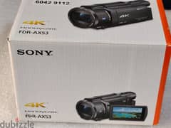 سوني4K فيديو كاميرا زيرو  SONY FDR-AX53 Ultra HD 4K Video Camcorder