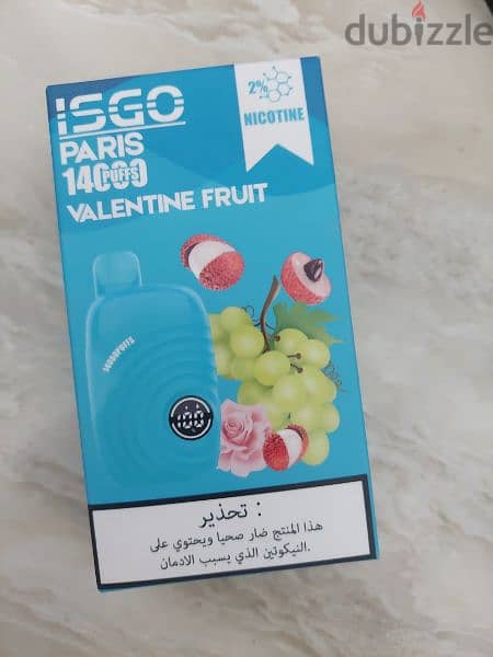 فيب Disposable isgo Valentine fruit 14000 pufs
شده واحده حرفيا
ب ٨٠٠ج 1