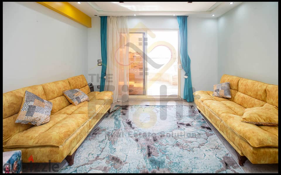 Furnished Air-conditioned Apartment for Rent 160 m Sidi Bishr (Muhammad Najib directly on the sea ) 9