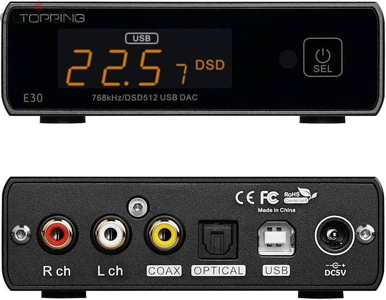 محبي الموسيقي عاليه الدقه TOPPING E30 DAC Hi-Res 32Bit/768kHz DSD512 1