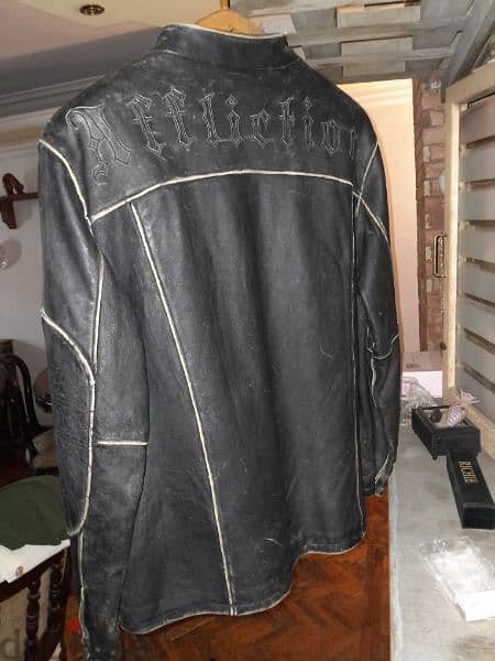 affliction brand jacket leather motorcycle handmade made in USA 100% 2