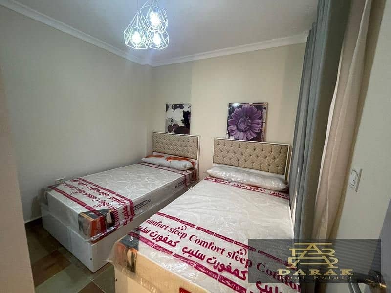 Furnished apartment for rent in Madinaty, first occupancy, with modern furniture in B7. 3