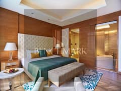 Apartment 117m for sale in the Origami Golf phase of Taj City Compound, First Settlement, in front of the JW Marriott Hotel, in front of Cairo Airport