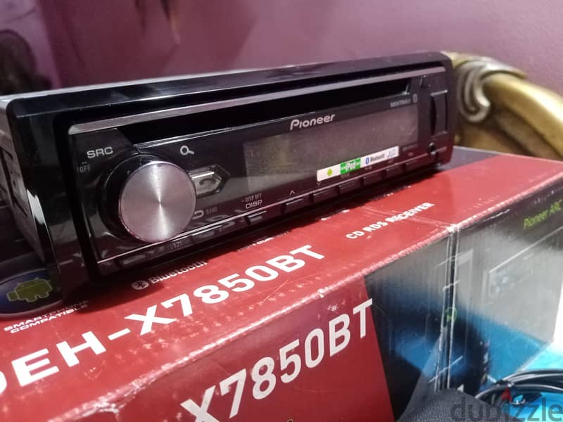 كاسيت بايونير pioneer DEH-X7850BT بجميع متعلقاته استخدام بسيط جداً 2