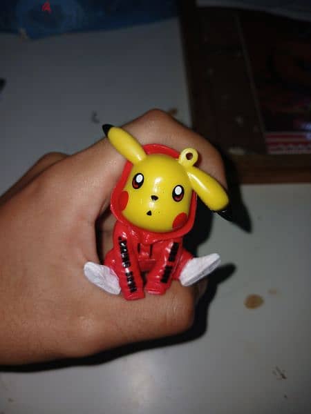 pokemon pikachu wear hoodie figure (key chain) بوكيمون بيكاتشو مجسم 4