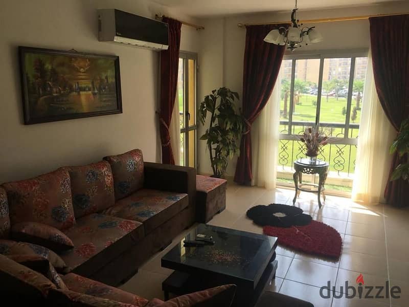 Apartment 131m for rent furnished in Rehab City 2 garden view 13