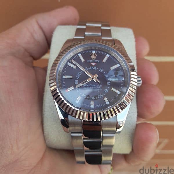 Rolex Sky dweller mirror 0riginal 
sapphire crystal 
stainless-steel 17