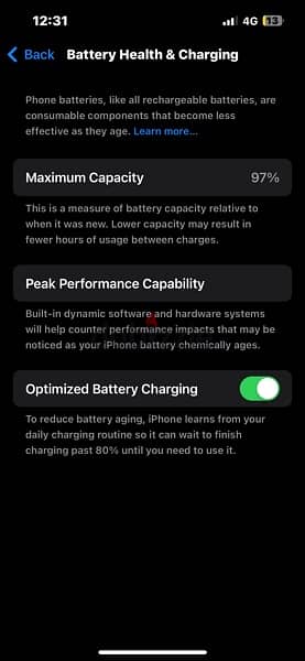 ايفون ١٣ مساحه ١٢٨ بطاريه ٩٧ 4