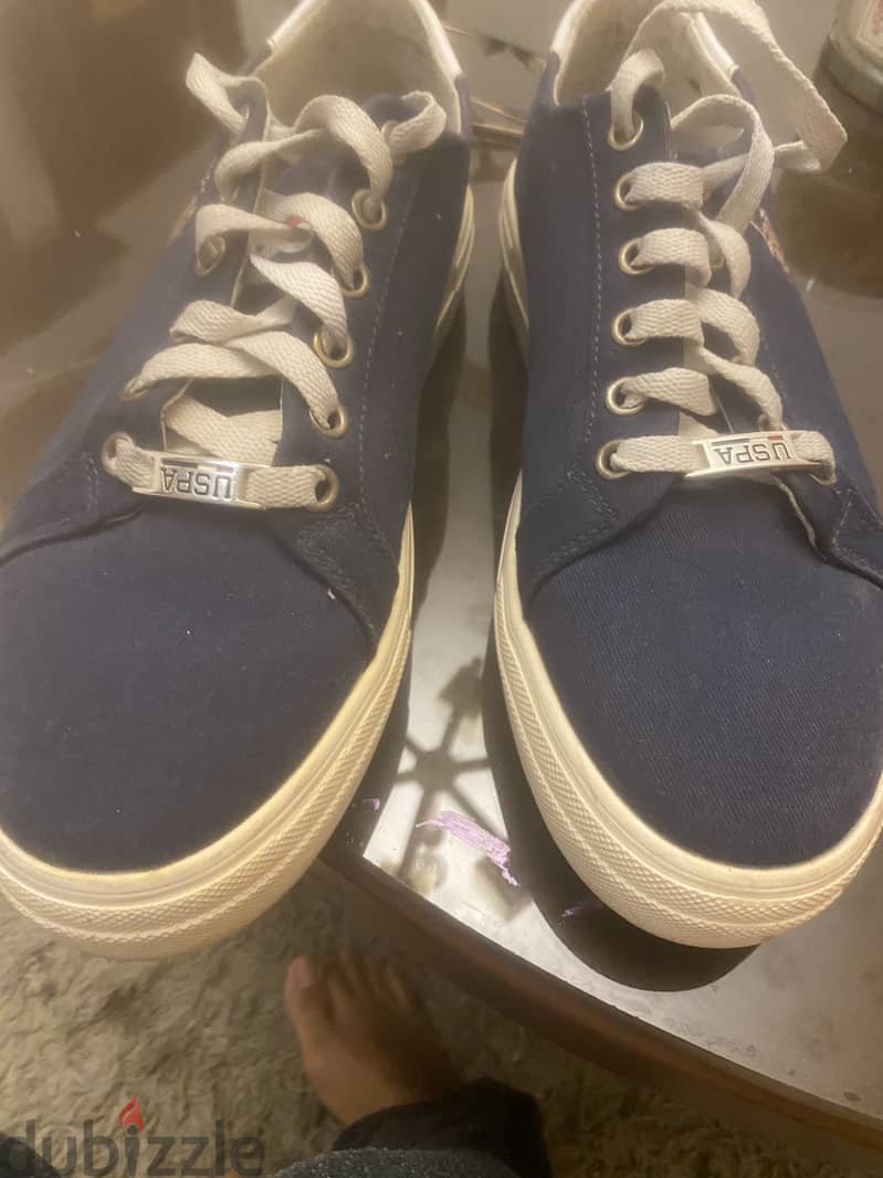 Original us polo women blue shoes size 38 4