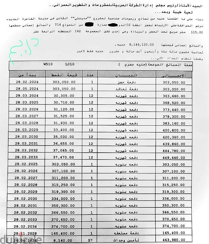 فرصة للتمليك بمدينتى B14 شقة 116متر موقع لن يتكرر ابدا 1