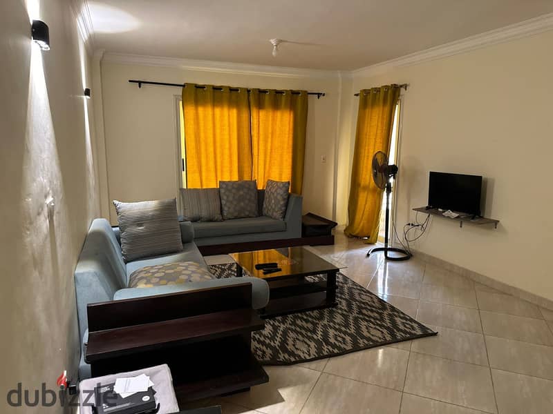 Furnished apartment for rent in Dar Misr Al-Kronfol in the First Settlement 4