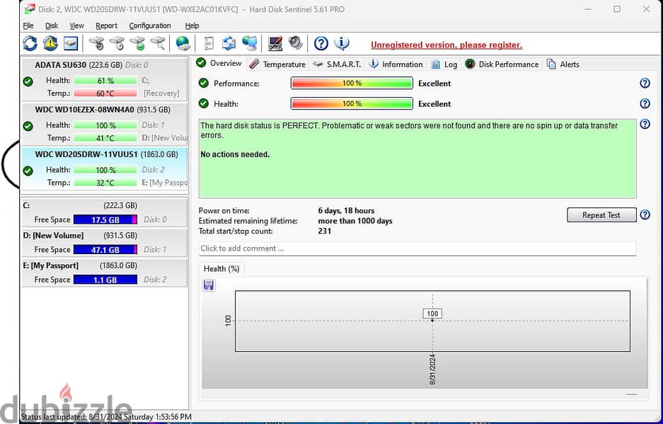 هارد external western digital passport 2TB 1