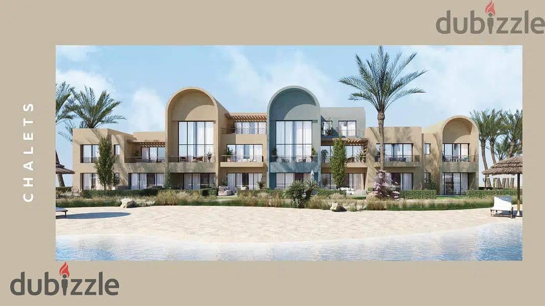 Chalet for sale, 64 sqm, in El Gouna by Orascom with luxury finishing at Kamaran El Gouna. 4