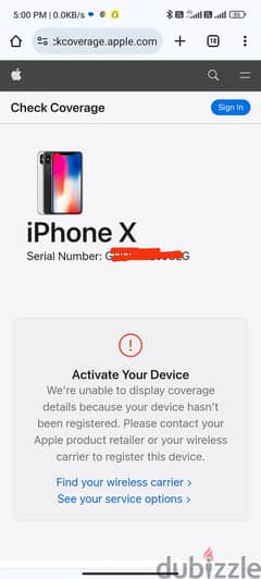 Iphone x no active 0