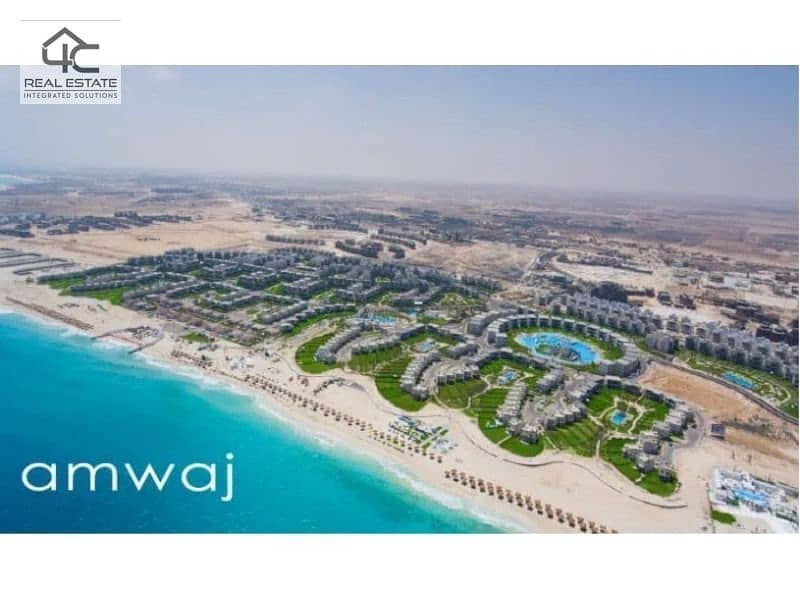 For sale in Amwaj Al Ahly Sabbour, North Coast, a penthouse overlooking the sea at the lowest cash price, ready with air conditioners and kitchen. 1