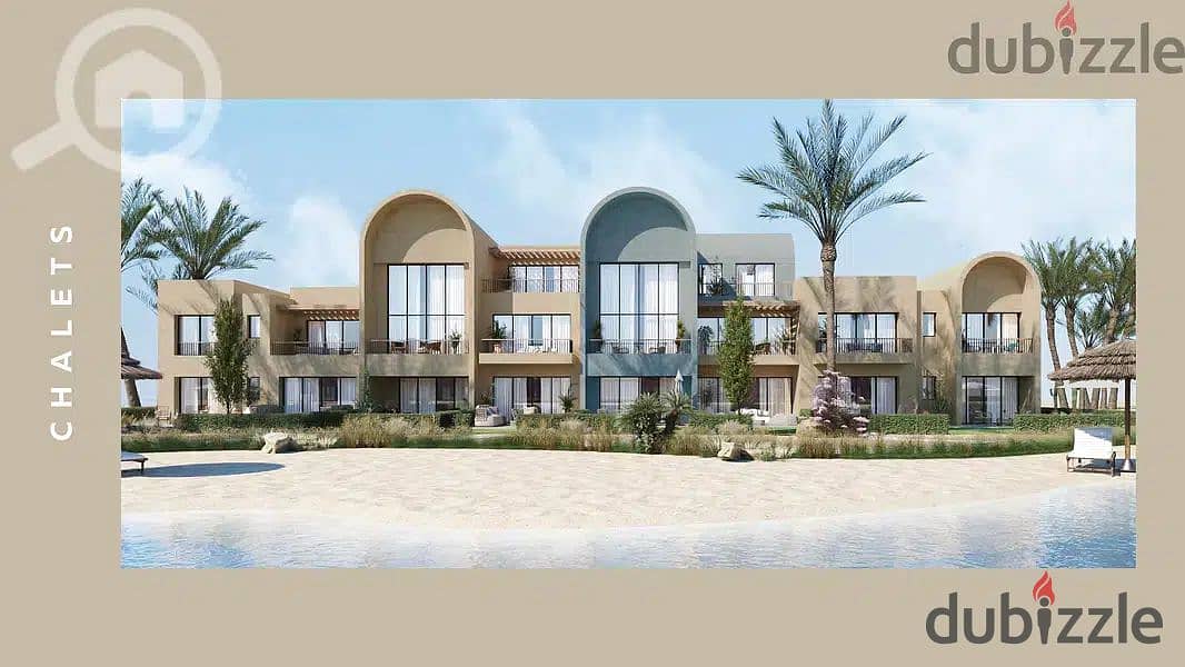 Kamaran El Gouna Chalet for sale, 98 sqm + garden, super luxurious, finished by Orascom, at Kamaran El Gouna Resort 13