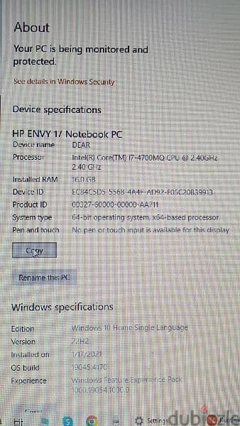 بحالة الزيرو مع الشاحن HP ENVY 17 NOTEBOOK PC 2