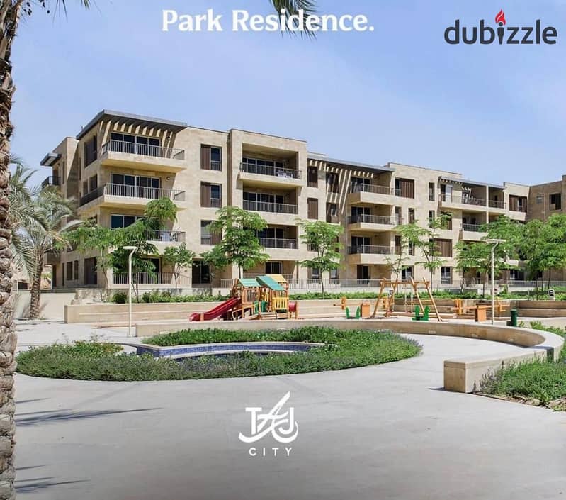 For sale after a 42% discount, a two-bedroom apartment with a garden in front of Cairo Airport and next to the Marriott Hotel in Taj City, New Cairo 4